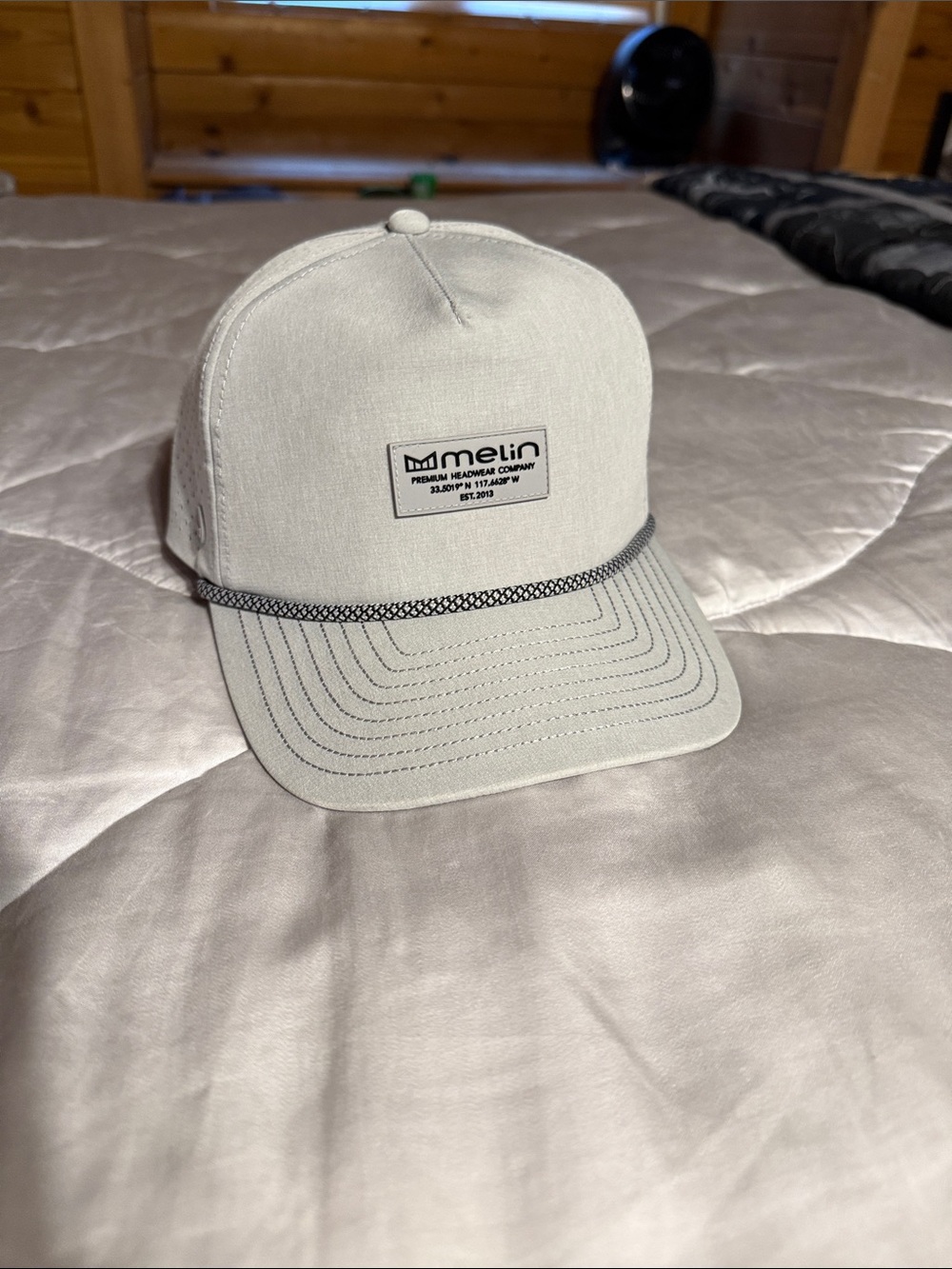 melin Light Gray Rope-Trim Trucker Hat